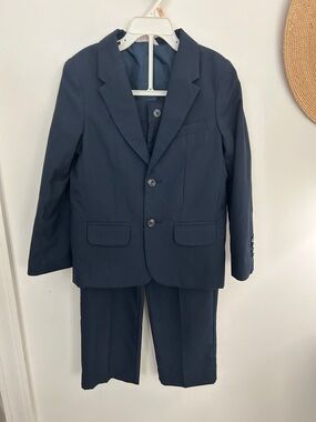Cat & Jack Boys' Navy Dress Suit Set - Blazer & Trousers